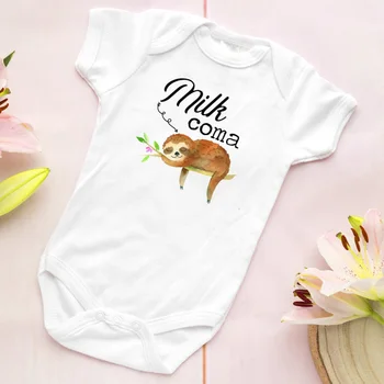 Vlastné Mlieko Coma Onesie - Lenivosť Detské Oblečenie - Baby Sprcha Darček - Cute Baby Kombinézu - Dieťa Onesie Legrační