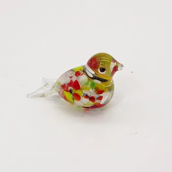 Vlastné nový ručný mini Háčik drôt pierko dizajn skla vták figúrka Veľkonočné krásne malé zviera ornament domova príslušenstvo