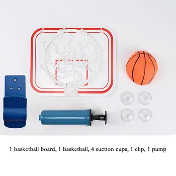 Vnútorné Skladanie Prenosné Zavesenie Punč Mini Plastové Basketbal Rám Basketbal Sadu Mini Basketbal Čistá Hra Hoop Krúžok #T2G