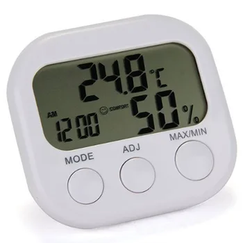 Vnútorný Teplomer Vlhkomer Mini Digital Miestnosti Teplotu Vlhkosť Meter Rozchod LCD Displej So Stojanom Pre Domáce