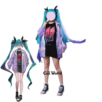 Vocaloid Miku 39 POP-UP SHOP v MAGNET Harajuku Kabát T-shirt Oblečenie Anime Cosplay Kostýmy