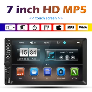 VODOOL Touch Screen HD Multimediálne Prehrávače 2 DIN Auto Stereo Multimediálne Prehrávače Videa 7 palcový Displej BT AUX FM Rádia
