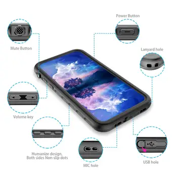 Vodotesné puzdro pre iPhone XR X XS Max 6 6 7 8 Plus 360 Full-Robustné Telo Jasné Späť Prípade Kryt s Screen Protector Film