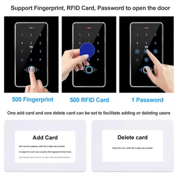 Vodotesný IP68 Biometrické Fingerprint Access Control Systém RFID Reader Samostatný Prístup Radič s Dotykovým displejom Panel