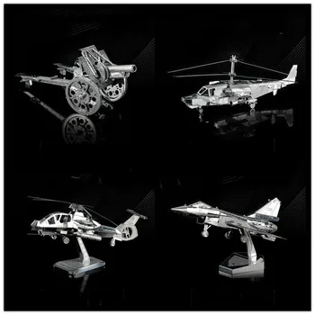 Vojenské Bojové Lietadlá Radu 3D Kovov Zostavený Model Ozdoby Kreatívne Puzzle Fighter Nehrdzavejúcej Ocele Model