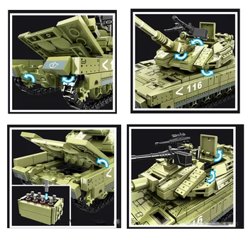 Vojenské série Izrael Merkava Hlavný Bojový Tank Soldier zbrane DIY model Stavebné kamene, Tehly, Hračky, Darčeky