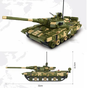 Vojenské Série World War II Čínska Armáda 99A Hlavný Bojový Tank soldier Údaje DIY Model Stavebné kamene, Tehly, Hračky, Darčeky