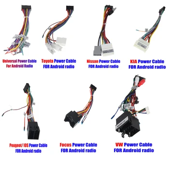Voliteľné príslušenstvo Špeciálny kábel do auta( Pre Nissan/KIA/Peugeot/VW/Ford Focus/Toyota) rádio Pre Android