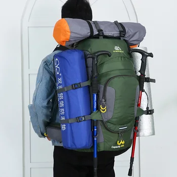 Vonkajšie batoh camping taška 50/60l mužov s svetle reflexie nepremokavé cestovný batoh muž kempovanie turistika batoh športové tašky