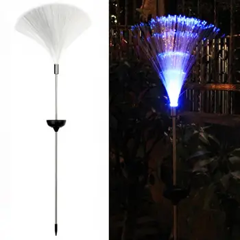 Vonkajšie Optické Vlákna Trávnik Svetlo Novinka Solárny Farbu Meniace LED Noc Dekoratívne Záhradné Lampy