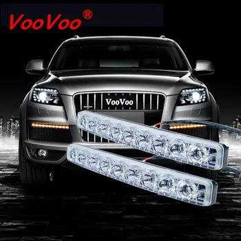 VooVoo 2 KS 12v 9 LED Denných prevádzkových Ľahký Nepremokavý Univerzálny DRL Auta Deň Svetlo Auto Jazdy Svetlo Auto-syling Vonkajšie Svetlo