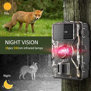 Voľne žijúce Poľovnícke Kamery Chodník Hra 12MP1080P Pohybom Aktivované Bezpečnostné IP66 Nočné Videnie Skautingu Kamery 16GB 32GB Nepremokavé