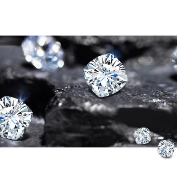 Voľné Kamene, Moissanite Kameň 4 mm Do 11 mm D Farba VVS1 Vankúš Rez Voľné Korálky Pre ženské Šperky Cvd Diamant Prsteň Materiál
