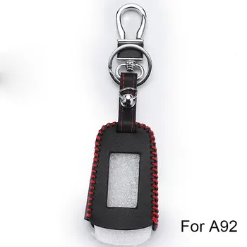 Vrchná Vrstva Kože Tlačidlo Prípade Starline A9 A92 A93 A6, A8, A9 A4 Dvoch Spôsobom, Auto Alarm LCD Diaľkový ovládač aplikácie keychain Kryt