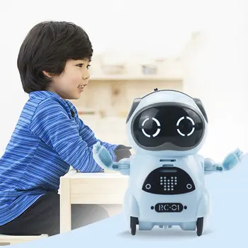 Vrecko RC Robot Hovorí Interaktívnom Dialógu Rozpoznávanie Hlasu Nahrávať Spev, Tanec Rozprávať Príbeh Stroj Mini RC Robot Darček