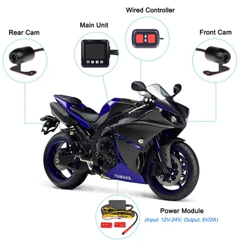 VSYSTO 2020 NAJNOVŠIE motocykel dvr celého tela nepremokavé wifi dash cam 1080P predná a zadná kamera motocam nahrávač