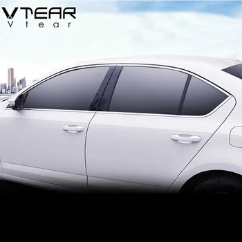 Vtear Pre Škoda Octavia A7 okno orezania kryt MK3 Exteriéru Chróm Styling auto-styling dekorácie príslušenstvo diely 2017 2018