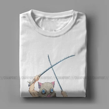 Vtipné Inosuke Hashibira Kimetsu Č Yaiba Anime T-Shirt Mužov Bavlnené Tričká Démon Vrah Anime Krátky Rukáv Tees Originálne Oblečenie
