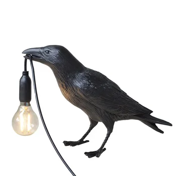Vták stolná Lampa taliansky Seletti svetlo Vták Led Stolná lampa Šťastie vtákov, Obývacia Izba, Spálňa, Nočné Raven lampy Domova Zariadenia