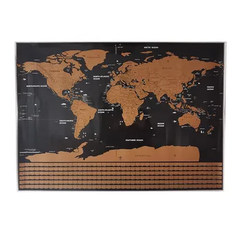 Vymazateľné mapu 82*59 cm Domáce dekorácie samolepky na Stenu Hračka nálepky na mape sveta 252 národné vlajky nepremokavého papiera Stenu, nálepky mapu