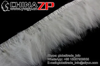 Vyrobené v CHINAZP Pôvodné Kvalitné Biele Marabu Turecko Úlety Perie Fringe Výbava