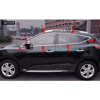 Vysoko kvalitnej nerezovej ocele Auto okno orezania pásy(16pcs) Pre Hyundai ix35 obdobie 2010-Auto-styling Auto-zahŕňa