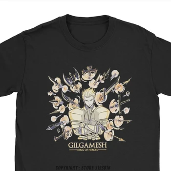 Vysoko kvalitná Značka, Noví ľudia, Topy T Shirt Gilgaméšovi Vintage Čistej Bavlny Camisas Osud Pobyt Noc Fgo Anime 3D Tričká Muž