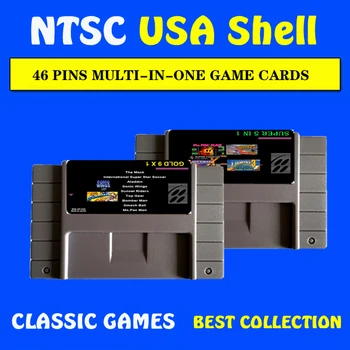 Vysoko Kvalitné 16 Bit 5 V 1 / 6 V 1 / 9 v 1 NTSC 46 KOLÍKY Veľké Sivé Hra Karty Pre USA Verzia Hry Hráč
