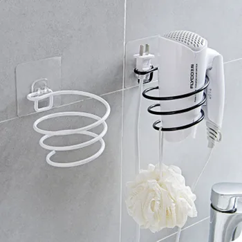 Vysoko kvalitné inovatívne stenu sušič na vlasy nehrdzavejúcej ocele kúpeľňa police skladovanie zadarmo vŕtanie sušič na vlasy držiak
