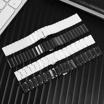 Vysoko kvalitné Keramické watchband 16 mm 18 mm ocele popruh Vhodný pre Huawei B3 B5 B6 smart športové hodinky reťazca Rýchle uvoľnenie