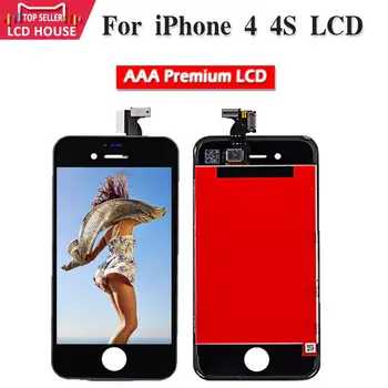 Vysoko Kvalitné Mobilné Telefónne Časti Pre Pantalla iPhone 4 4S LCD Dotykový Displej Pre iPhone 4S LCD Displej Nahradenie Darčeky A1431