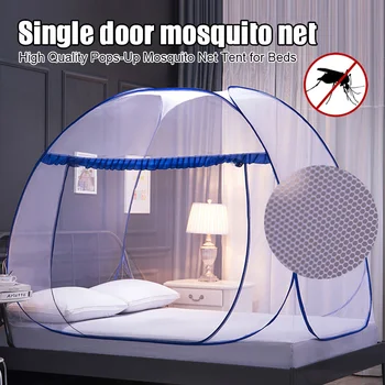 Vysoko Kvalitný Pop-Up Mosquito Net Stan pre Lôžok Anti Komára Kousnuti Skladacia Konštrukcia s Plným Dnom na Výlet 180x200x200cm TB