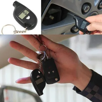 Vysoko presné Auto Keychain Digitálne Pneumatiky tlakomer Digitálne Tlak v Pneumatikách Tlak Monitor Mini Auto Merač Tlaku v Pneumatikách
