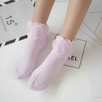 Vysoká Kvalita 1 Pár Lolita Štýl Japonských Maiden Krásne Ženy Čipky Krátke Ponožky Jar Jeseň Viac Farieb Bavlna Socking