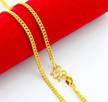 Vysoká Kvalita 24K Gold Vyplnené Pevné Náhrdelník Reťaze Odkaz Náhrdelníky Ženské Doplnky, Módne Šperky 2019