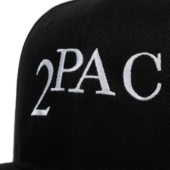 Vysoká kvalita 2PAC List Výšivky baseball cap bavlna módny klobúk hip hop snapback čiapky Mens ženy Bežné ROCK otec čiapky