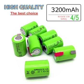 Vysoká kvalita 4/5 SC batérie NI-Cd 1.2 V 3200mah nabíjateľná batéria s karte forLED elektrické náradie