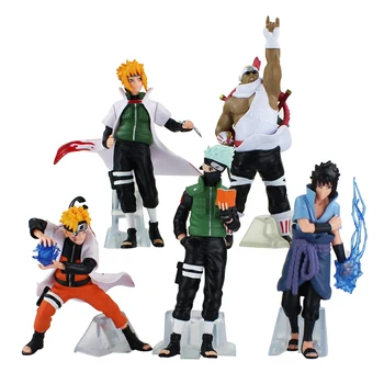 Vysoká kvalita 5 ks/set 32 Generácie Naruto Uzumaki Uchiha Sasuke Hatake Kakashi Vrah B Namikaze Minato PVC Akcie Obrázok
