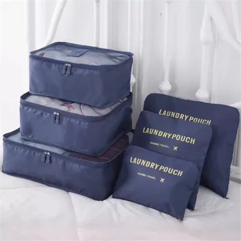 Vysoká kvalita 6pcs/set odkladacia Cestovné organizátor taška veľká pre Mužov, ženy Multifunkčné kozmetické organizátor tvoria tašky