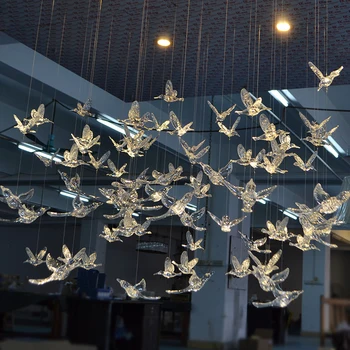 Vysoká kvalita Európskeho kolibrík transparentné akrylátové vták leteckých strop domáce dekorácie hotel fáze svadobné dekorácie, rekvizity