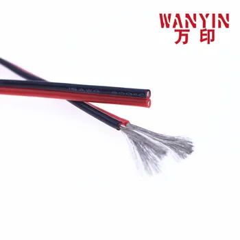Vysoká kvalita extra mäkké Dvojité parallelsilicone drôt 24AWG 22 20 18 16 14 12awg vysokou teplotnou odolnosťou silikónový kábel