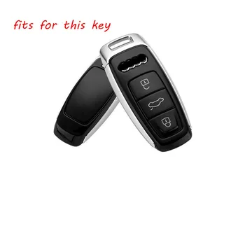 Vysoká Kvalita Nové Hliníkové Zliatiny Auto Smart Key Pokrytie Prípad Pre Audi Q8 C8 A6 A7 A8 A8L 2018 2019Auto Ochrany Shell Príslušenstvo