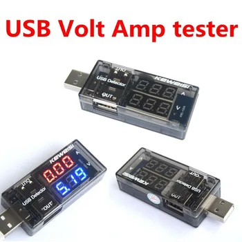 Vysoká Kvalita Červená+Modrá Dual USB Prúd Napätie Nabíjania Detektor Tester Batérií Voltmeter Ammeter Nabíjačku Lekár #273588