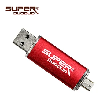 Vysoká rýchlosť 2 v 1 OTG USB Flash Disk 64 GB kl ' úč 16GB 32GB memory stick 4GB 8GB flash usb 2.0 disku usb pero jednotky