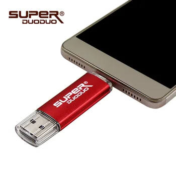 Vysoká rýchlosť 2 v 1 OTG USB Flash Disk 64 GB kl ' úč 16GB 32GB memory stick 4GB 8GB flash usb 2.0 disku usb pero jednotky