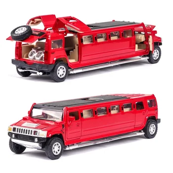 Vysoká simulácia 1:32 zliatiny limuzína hummer kovové diecast modelu auta vytiahnuť späť blikajúce hudobné deti hračky doprava zadarmo