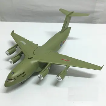 Vysoká simulácia Zliatiny Boeing C17 Dopravné Lietadlo Pull Back Light Zvuk Modelu Lietadla Darček pre Deti