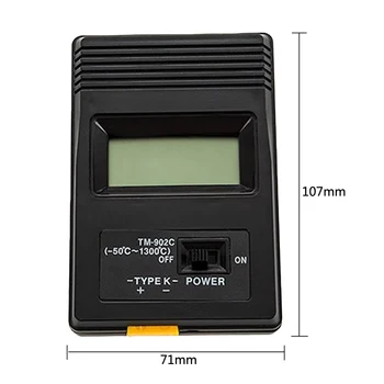 Vysoká teplota zisťovanie TM902C Digitálny K Typu Teplomer Senzor (-50C na 1300C) Teplota meradla, s Termočlánkom Sondy