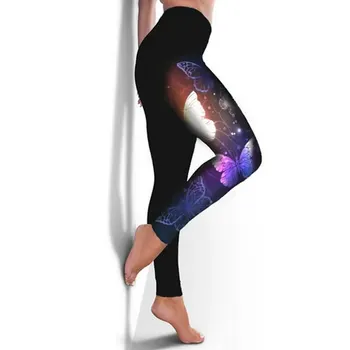 Vysoký Pás Tlač Fitness Legíny Ženy Cvičenie 3D Tlač Nohavice so Systémom Telocvični Nohavice Elastické Slim Športové Push Up Leggins Hot Predaj