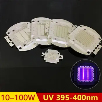Vysoký výkon LED čip UV KLASU Fialové Svetlo 395Nm 400 nm 10W 20W 30W 50W 100W Ultrafialové lampy Vytvrdzovania SMD ultrafialového svetla